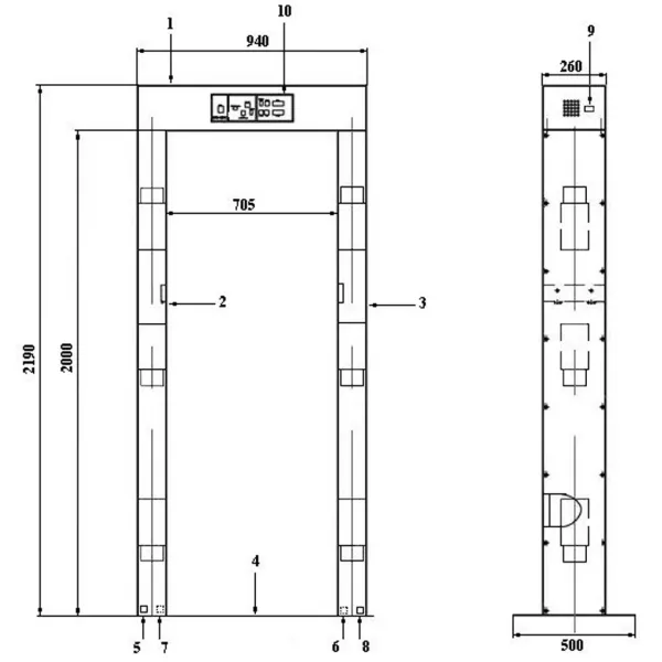 Монитор радиационный КРП-02РК пешеходный