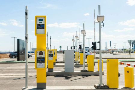 Въездная стойка двухуровневая АП-ПРО 01- 2У Комфорт с мягкими билетами (термолента)