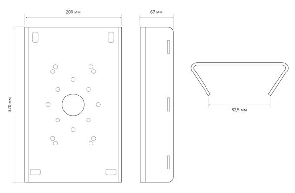 Адаптер для монтажа на столб видеокамер Evidence Apix-TubePlate/L