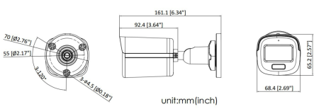 Уличная 2Мп HD-TVI видеокамера HiWatch DS-T200L(B) (3.6 мм) ColorVu