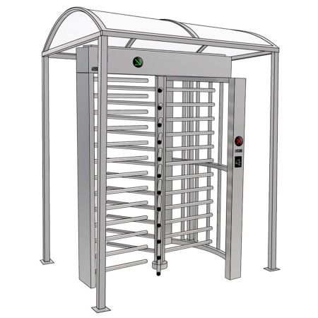 Полноростовой роторный турникет Блокпост РСТ 700