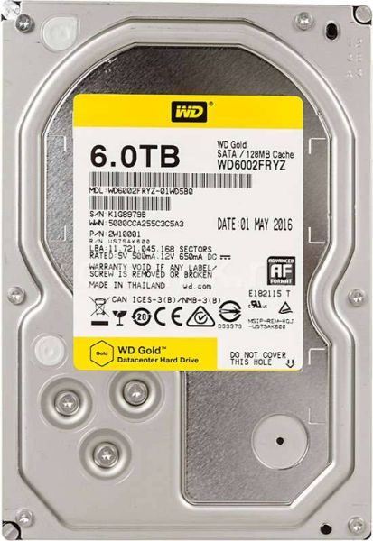 Жесткий диск Western Digital Gold WD6002FRYZ 6 ТБ