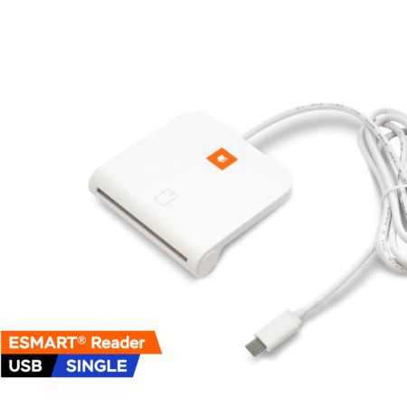Универсальный контактный считыватель карт ESMART® Reader SINGLE серии USB (ER4332), разъем USB-C