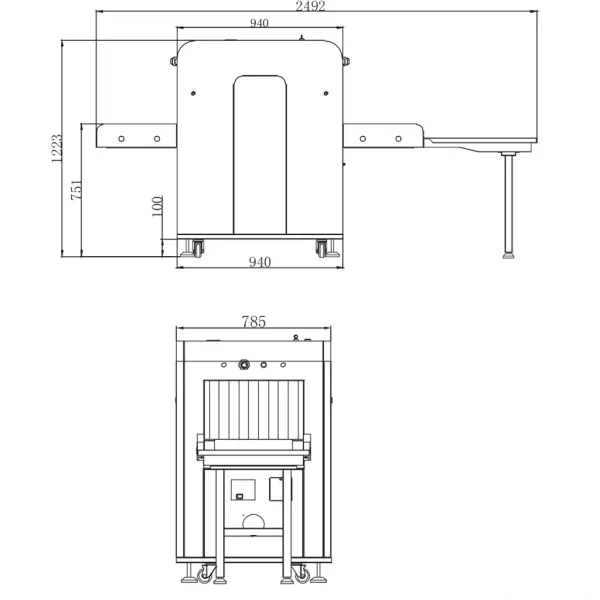Рентгеновский интроскоп ZKTeco ZKX5030C двухэнергетический для ручной клади