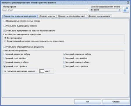 Модуль ПО Sigur Учет рабочего времени