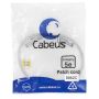 Патч-корд U/UTP Cabeus PC-UTP-RJ45-Cat.5e-0.5m-LSZH, категория 5е, 2xRJ45/8p8c, неэкранированный, серый, LSZH, 0.5м