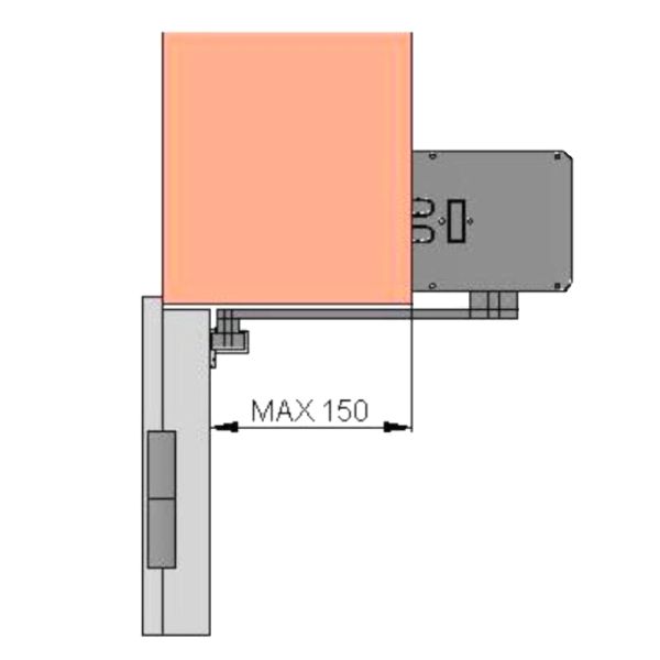 Скользящий рычаг Came 818XA-0059 для приводов FLUO-SW, для открывания створки наружу