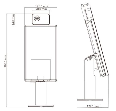 Биометрический терминал доступа HikVision DS-K5671-3XF/ZU с измерением температуры