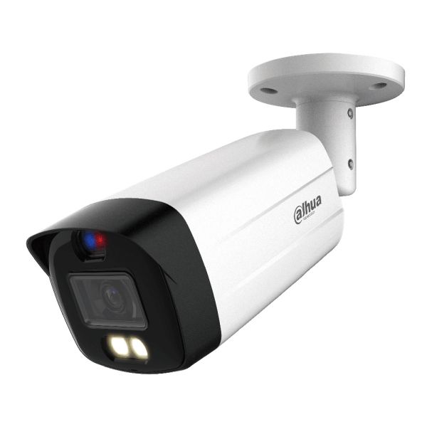 Уличная HD-CVI видеокамера Full-color 5Мп Dahua DH-HAC-ME1509THP-A-PV-0280B-S2 с сиреной и стробоскопом