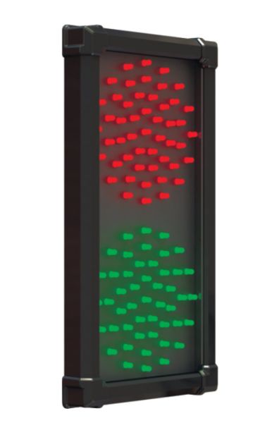 Светофор светодиодный двухсекционный Инфопаркинг ИС-Т8.3/12/К с козырьками