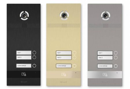 Вызывная панель на 2 абонента Bas-IP BI-02FB Black с идентификацией по смартфону и распознаванием лиц