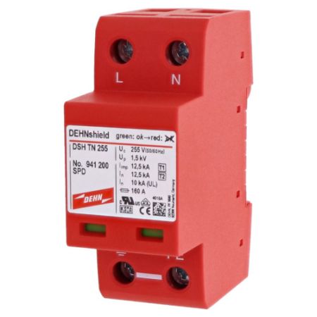 Ограничитель перенапряжения Dehn+Sohne DSH TN 255 1P+N (класс I+II) 25кА 255В 941200