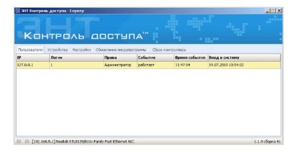 Энт контроль доступа - серверная часть программного обеспечение для СКУД ЭРА