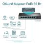 Коммутатор настольный 8-портовый TP-Link TL-SF1008P с 4 портами PoE плюс