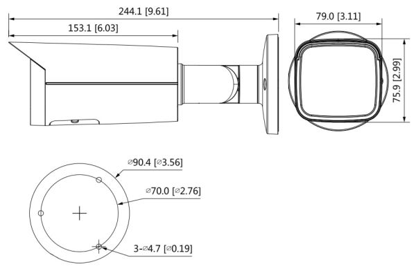 IP-видеокамера уличная 4Мп Dahua DH-IPC-HFW5442TP-ASE-0280B-S3 с искусственным интеллектом IP-видеокамера уличная 4Мп Dahua DH-IPC-HFW5442TP-ASE-0280B-S3 с искусственным интеллектом