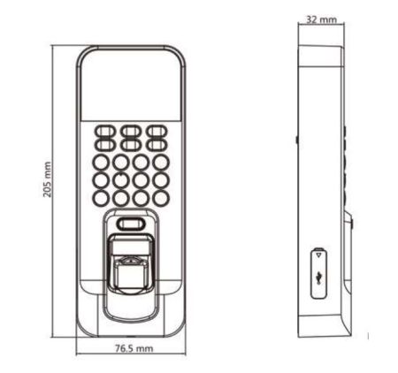 Биометрический терминал доступа HikVision DS-K1T804BEF со считывателем отпечатков пальцев и карт EM