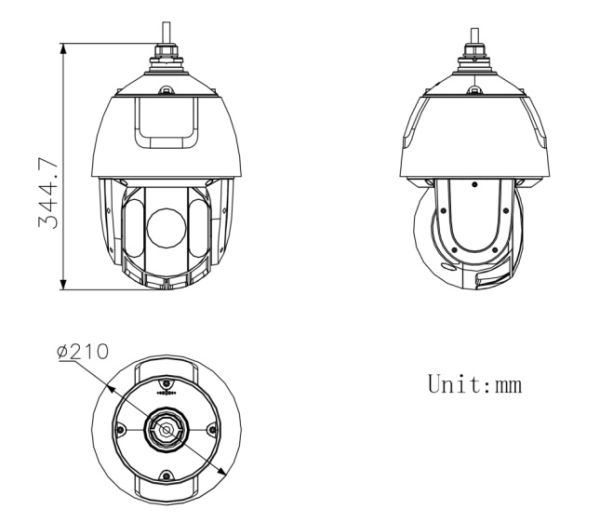 Скоростная поворотная PTZ IP-видеокамера 4Мп HikVision DS-2DE5432IW-AE(S5) с алгоритмом Deep learning