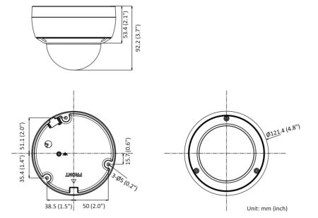 Антивандальная IP-видеокамера 2Мп HikVision DS-2CD2123G2-IU (4 мм) с технологией AcuSense
