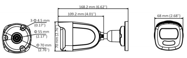 Уличная HD-TVI видеокамера 5Мп ColorVu HikVision DS-2CE10HFT-F (6 мм) с LED подсветкой до 20 м