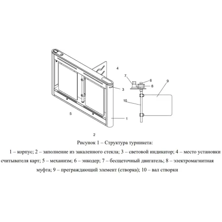 Турникет распашной Avix AV.SG.6656 из нержавеющей стали