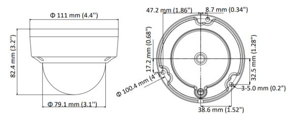 Антивандальная HD-TVI видеокамера 5 Мп HikVision DS-2CE57H8T-VPITF (3.6 мм)