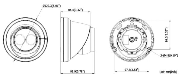 Уличная купольная EyeBall IP-видеокамера 5Мп HikVision DS-2CD2355FWD-I (6 мм)