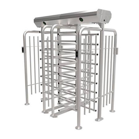 Турникет полноростовой двухпроходной ZKTeco FHT2411D 4-х лопастной (90°), с RFID считывателями