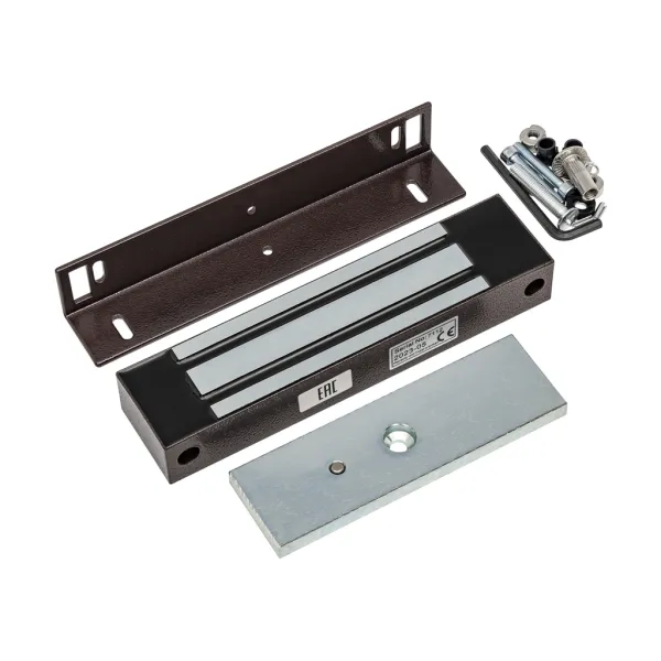 Электромагнитный замок ML-295KB с уголком, коричневый