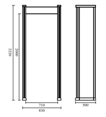 Металлодетектор 6-зонный Hikvision NP-SG106 Металлодетектор 6-зонный Hikvision NP-SG106