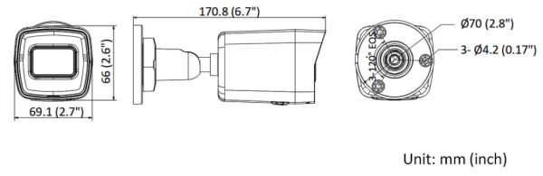 Уличная IP-камера 4Мп HiWatch DS-I400(D) (2.8 мм) с подсветкой EXIR 2.0