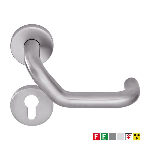 Комплект нажимных ручек dormakaba OGRO Premium 8906 для сплошных дверей