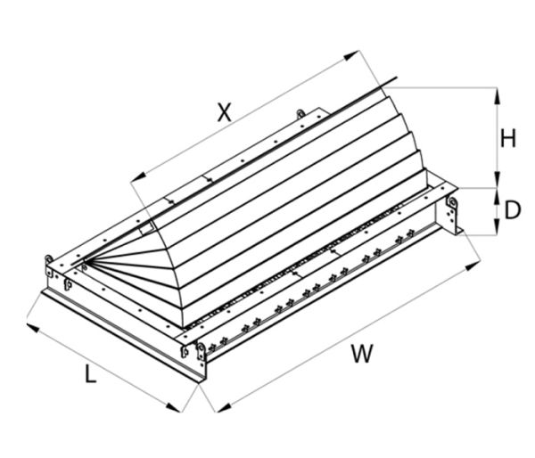 Блокиратор дорожный гидравлический RRB 900 SHALLOW (RRB-20P90-SHLW), длина 2000 мм