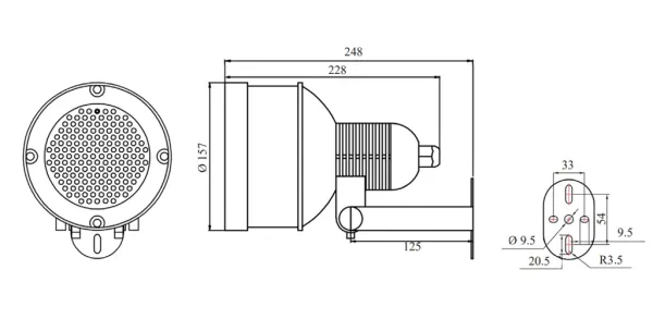 ИК-подсветка RVi-1IRL-9M уличная, 28 м