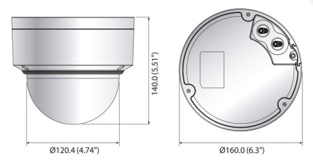 Купольная сетевая IP-видеокамера 2Мп Wisenet XND-6085