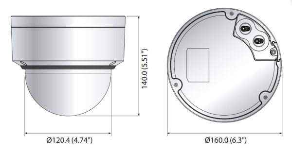 Купольная сетевая IP-видеокамера 2Мп Wisenet XND-6085