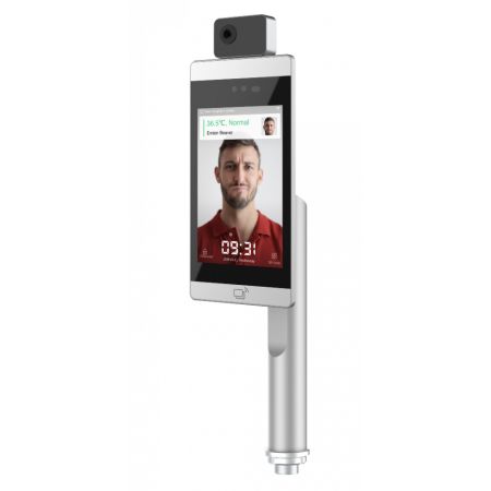 Биометрический терминал распознавания лиц и температуры тела Uface 8T-H Temp с кронштейном на турникет