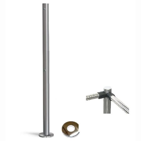 Двухсторонняя стойка PERCo BH02 2-02 с 4-мя отверстиями для крепления патрубков (угол между парами отверстий 90°)