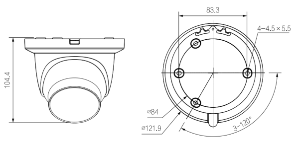 IP-видеокамера Full-color уличная 4Мп Dahua DH-IPC-HDW5449TMP-SE-LED-0280B с ИИ
