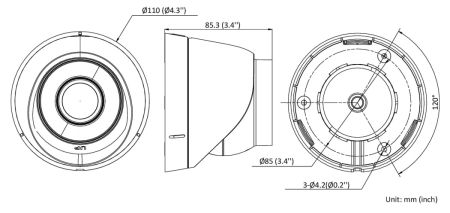 Уличная IP-камера 2Мп HiWatch DS-I203(E) (4 мм) с подсветкой EXIR 2.0
