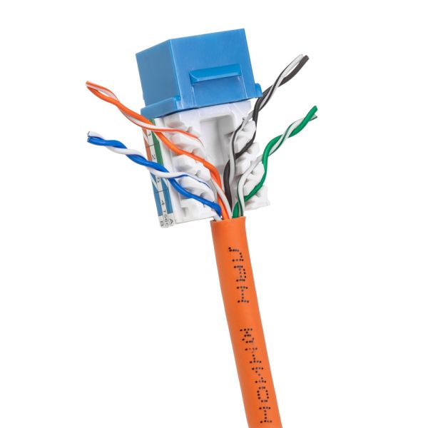 Модуль коммутационный ЛЮ-МКС-5e.9К25, тип Keystone 90°, UTP, кат.5e, синий