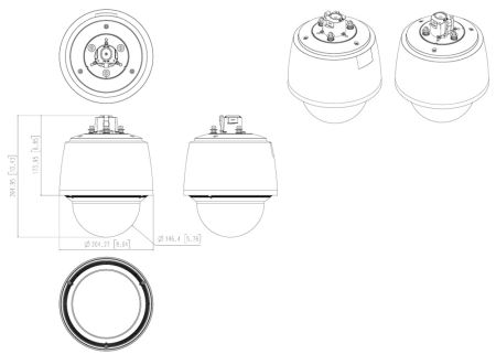 Сетевая антивандальная PTZ-видеокамера 2Мп Wisenet QNP-6320H с 32x оптическим зумом