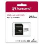 Карта памяти microSDXC Transcend 256 ГБ, TS256GUSD300S-A, UHS-I U3 V30 A1 + ADP (100/40 Mb/s)