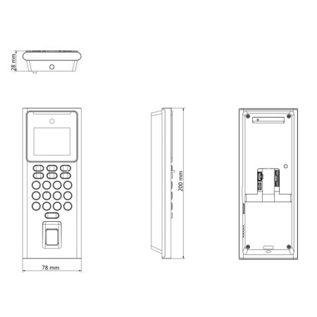 Терминал доступа Wi-Fi HikVision DS-K1T321MFWX с распознаванием лиц, отпечатков пальцев, карт Mifare