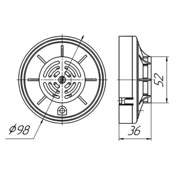 Извещатель пожарный ИП 101-5-В тепловой