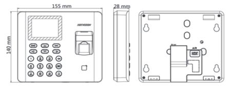 Биометрический терминал учета рабочего времени HikVision DS-K1A802AMF
