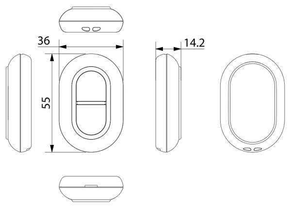 Беспроводная тревожная кнопка Dahua DHI-ARD822-W2(868)