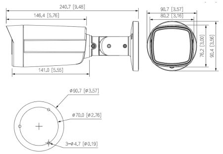 Уличная HD-CVI видеокамера Full-color 5Мп Dahua DH-HAC-ME1509THP-A-PV-0280B-S2 с сиреной и стробоскопом