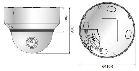 Купольная сетевая IP-видеокамера 5Мп Wisenet XND-8040R (7мм)