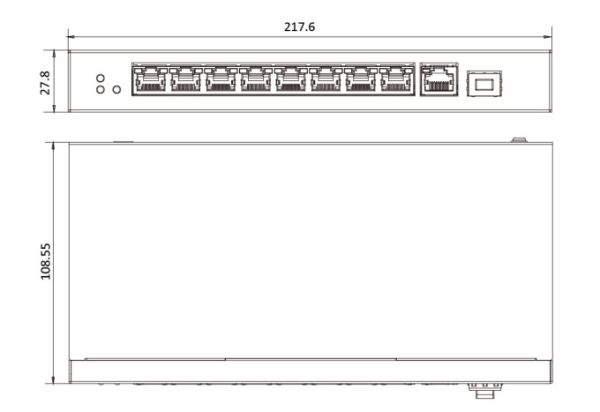 Неуправляемый 8-портовый PoE-коммутатор HiWatch DS-S1008GP