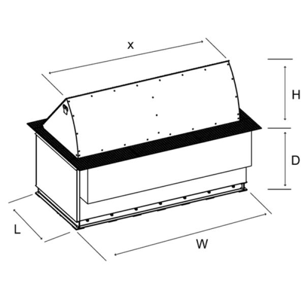 Блокиратор дорожный гидравлический HRB 600 (HRB-40R602p) с двумя гидроцилиндрами, длина 4000 мм